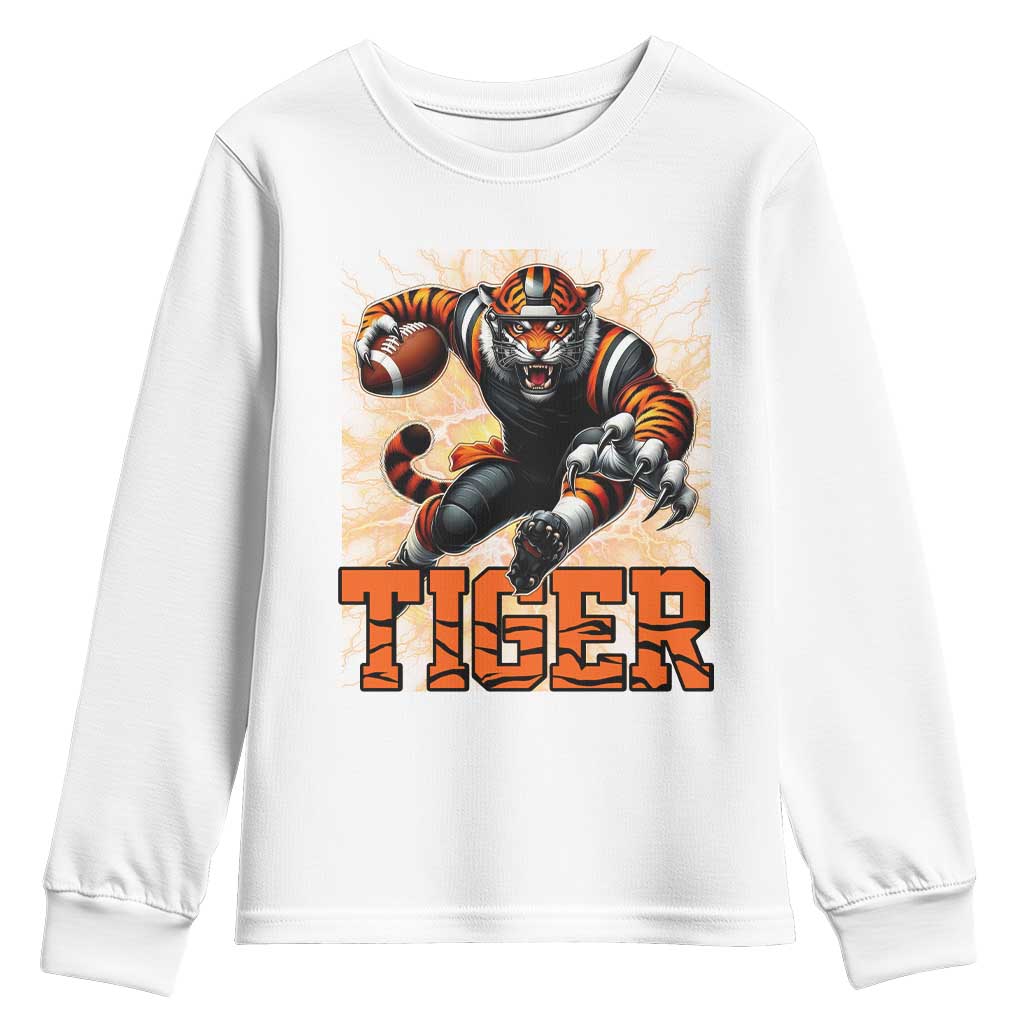 Lightning Tiger Lover Youth Sweatshirt Sport Lover Gift TS12 White Print Your Wear