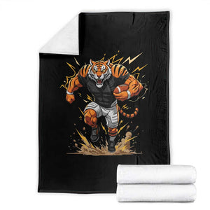 Tiger Football Lover Throw Blanket Midwest Game Day Lifestyle TS12 Black Print Your Wear