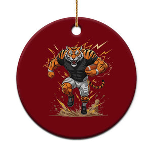 Tiger Football Lover Ceramic Ornament Midwest Game Day Lifestyle TS12 1pc Red Print Your Wear