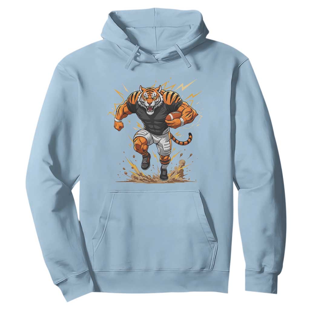 Tiger Football Lover Hoodie Midwest Game Day Lifestyle TS12 Light Blue Print Your Wear