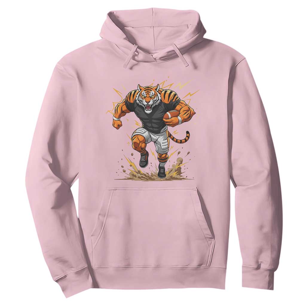 Tiger Football Lover Hoodie Midwest Game Day Lifestyle TS12 Light Pink Print Your Wear