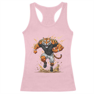 Tiger Football Lover Racerback Tank Top Midwest Game Day Lifestyle TS12 Light Pink Print Your Wear