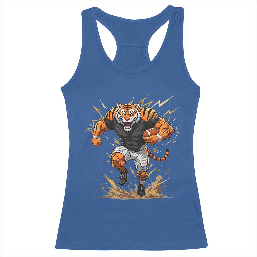 Tiger Football Lover Racerback Tank Top Midwest Game Day Lifestyle TS12 Royal Blue Print Your Wear