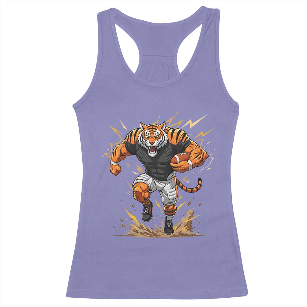 Tiger Football Lover Racerback Tank Top Midwest Game Day Lifestyle TS12 Violet Print Your Wear