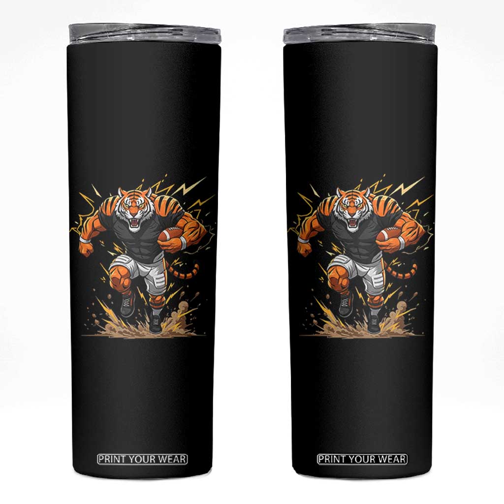 Tiger Football Lover Skinny Tumbler Midwest Game Day Lifestyle TS12 Black Print Your Wear
