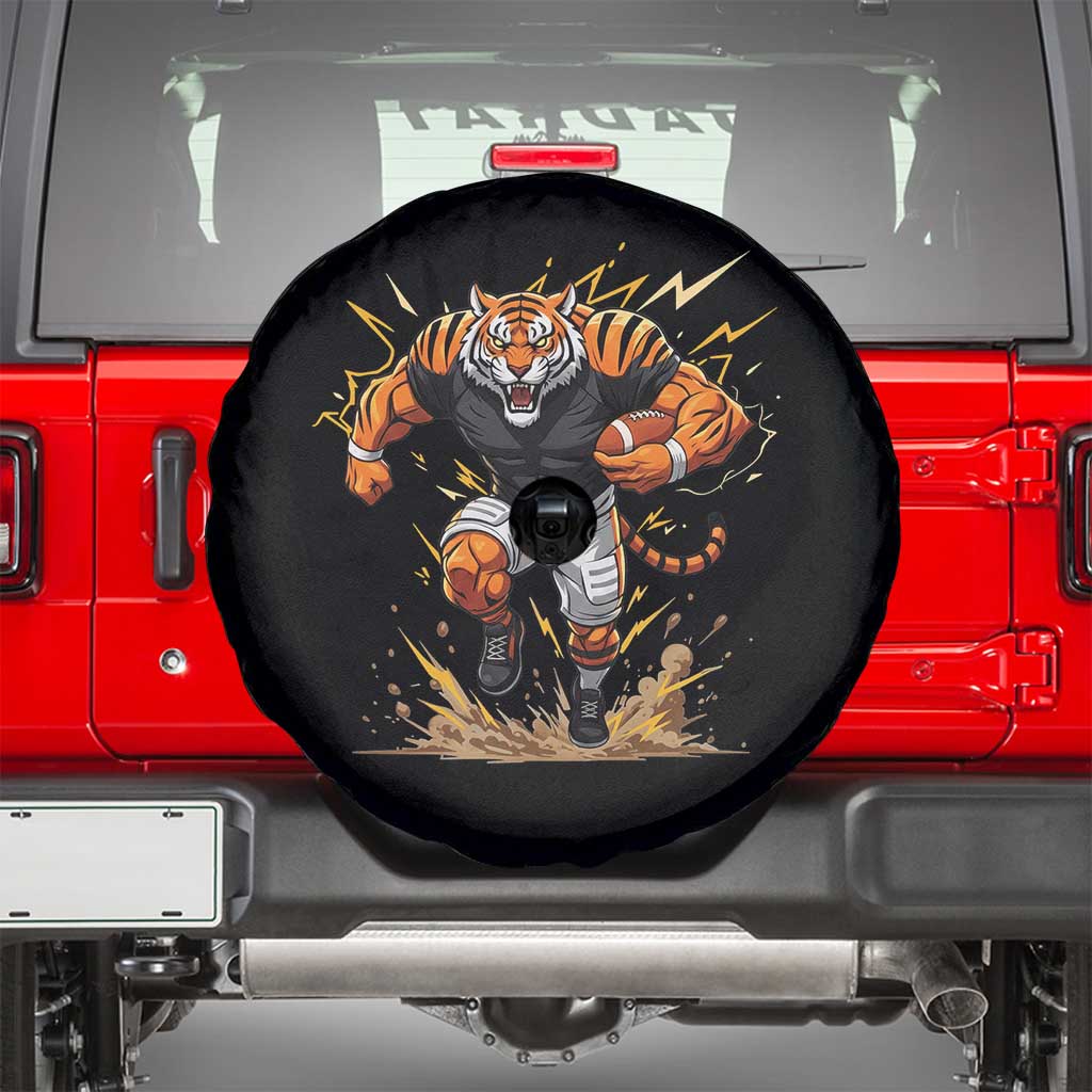 Tiger Football Lover Spare Tire Cover Midwest Game Day Lifestyle TS12 Black Print Your Wear