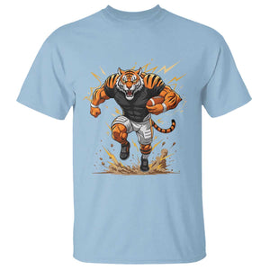 Tiger Football Lover T Shirt Midwest Game Day Lifestyle TS12 Light Blue Print Your Wear