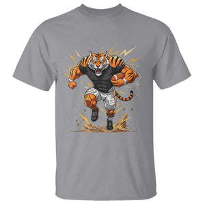Tiger Football Lover T Shirt Midwest Game Day Lifestyle TS12 Sport Gray Print Your Wear