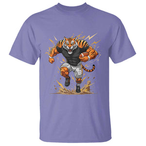Tiger Football Lover T Shirt Midwest Game Day Lifestyle TS12 Violet Print Your Wear
