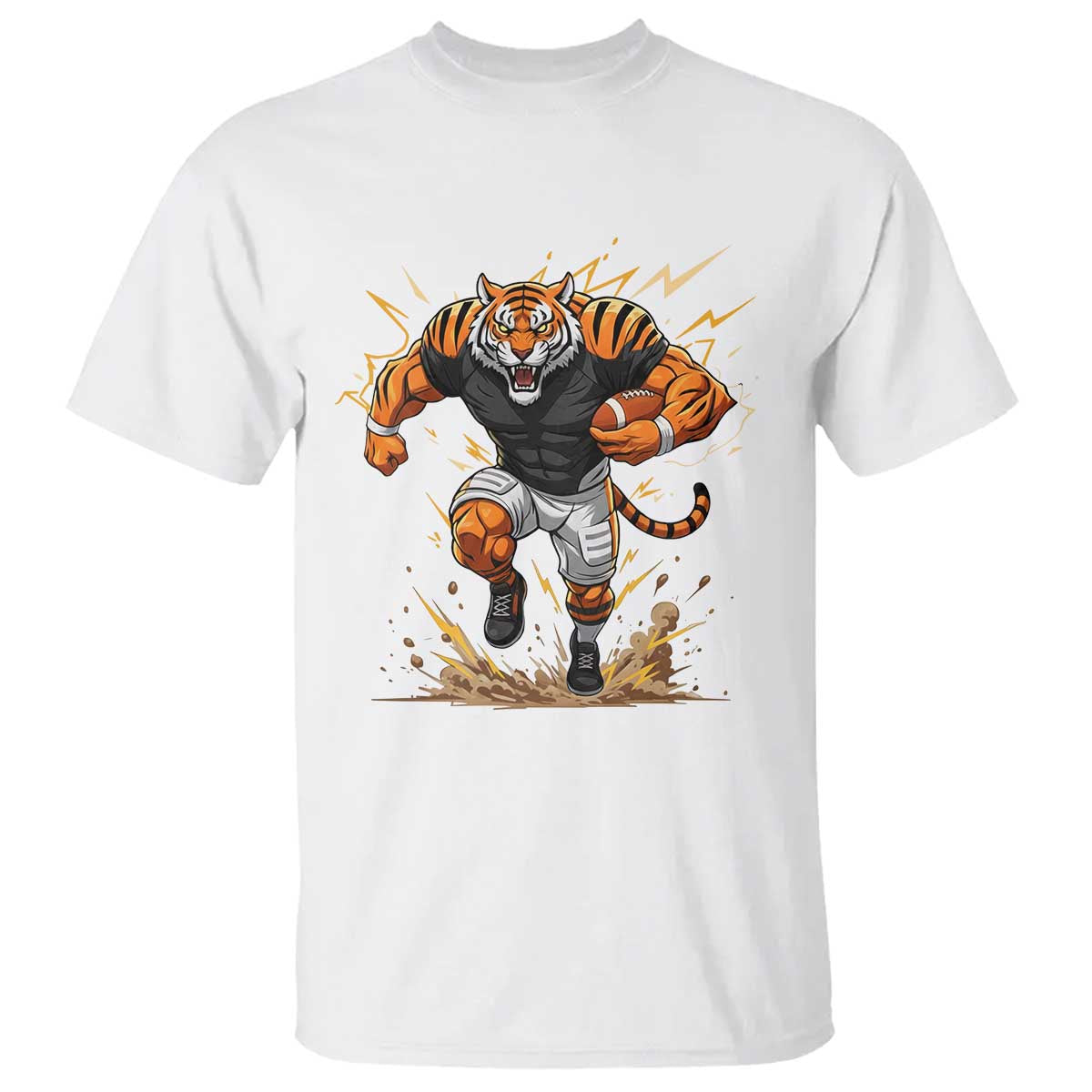 Tiger Football Lover T Shirt Midwest Game Day Lifestyle TS12 White Print Your Wear