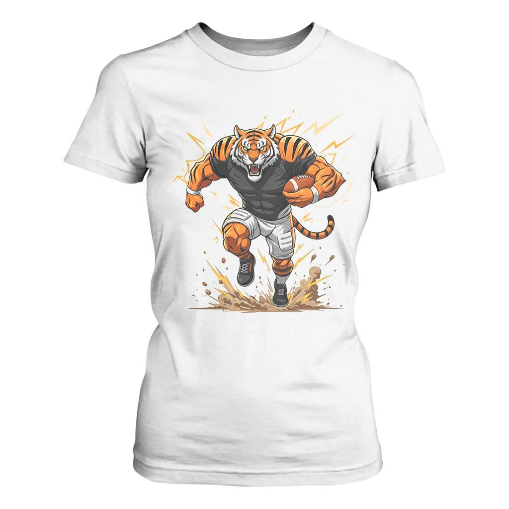 Tiger Football Lover T Shirt For Women Midwest Game Day Lifestyle TS12 White Print Your Wear