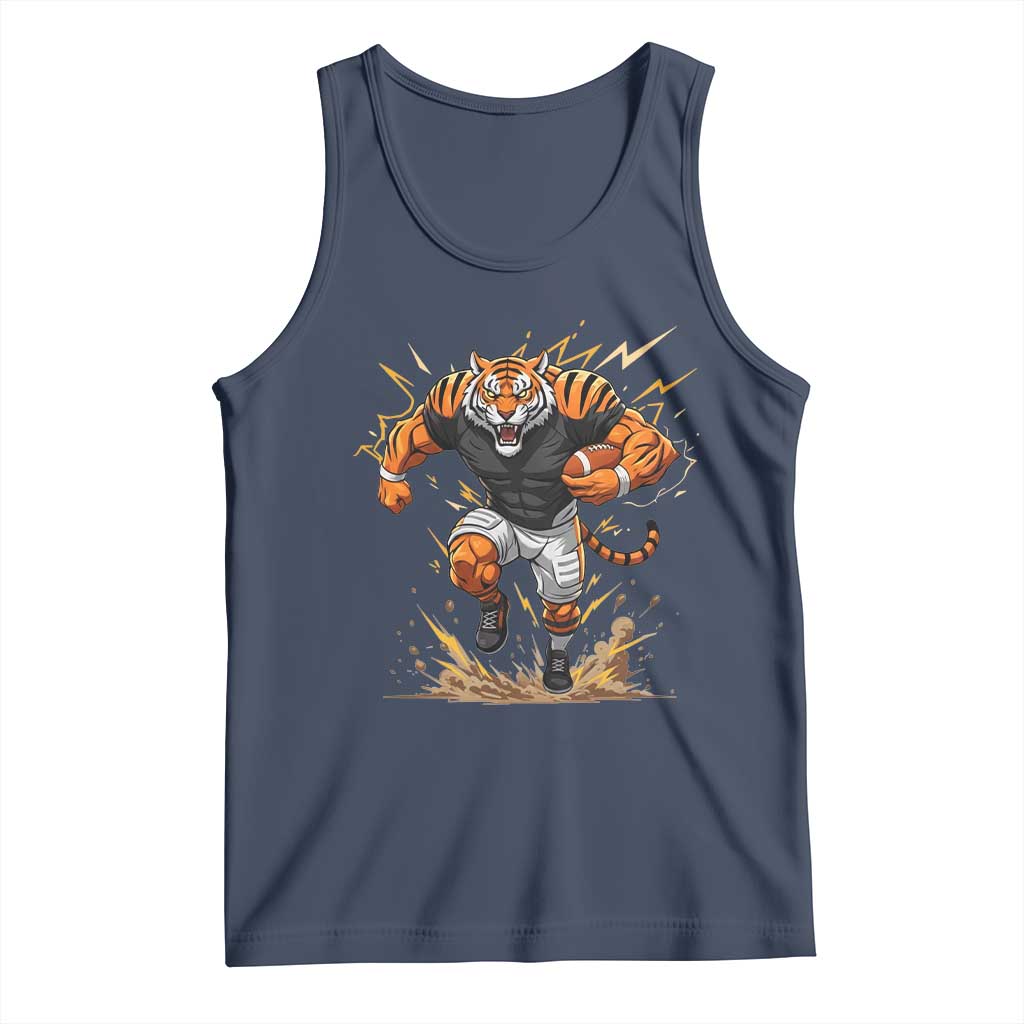 Tiger Football Lover Tank Top Midwest Game Day Lifestyle TS12 Navy Print Your Wear