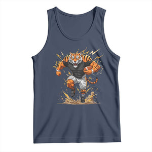 Tiger Football Lover Tank Top Midwest Game Day Lifestyle TS12 Navy Print Your Wear