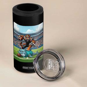 Funny Tiger Dominates Dolphin 4 in 1 Can Cooler Tumbler FB Rivalry Gift TS12 Print Your Wear