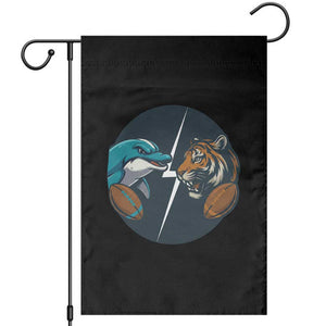 Funny Tiger Vs Dolphin Rivalry Garden Flag Gift For FB Hardcore Fan TS12 Black Print Your Wear