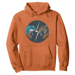 Funny Tiger Vs Dolphin Rivalry Hoodie Gift For FB Hardcore Fan TS12 Orange Print Your Wear