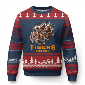 Funny BFT Ugly Christmas Sweater Football Player Gift TS12 Navy Red Print Your Wear