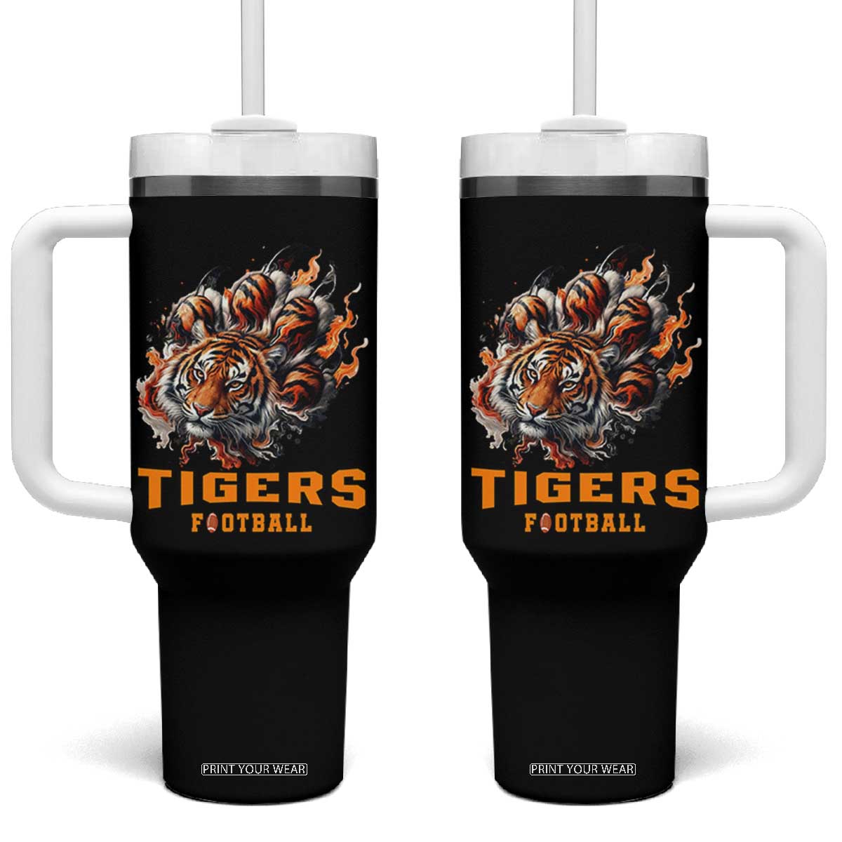 Funny BFT Tumbler With Handle Football Player Gift TS12 One Size: 40 oz Black Print Your Wear