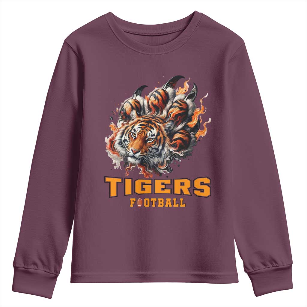 Funny BFT Youth Sweatshirt Football Player Gift TS12 Maroon Print Your Wear