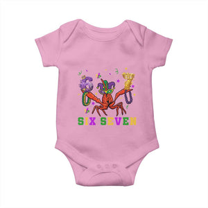 Funny 67 Crawfish Mardi Gras Baby Onesie Six Seven Meme TS12 Light Pink Print Your Wear