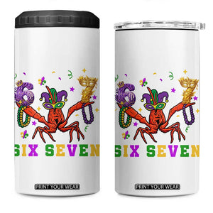 Funny 67 Crawfish Mardi Gras 4 in 1 Can Cooler Tumbler Six Seven Meme TS12 One Size: 16 oz White Print Your Wear