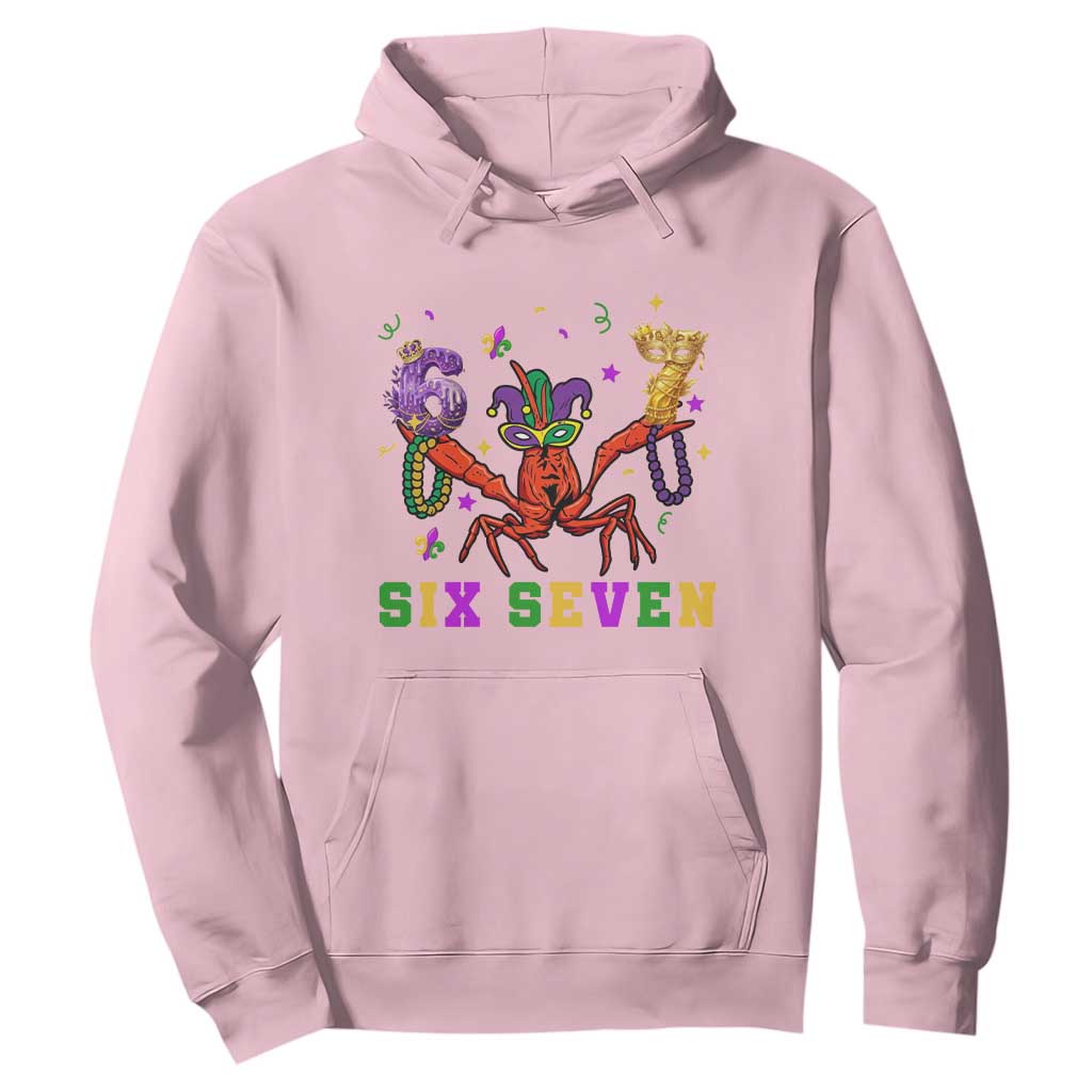 Funny 67 Crawfish Mardi Gras Hoodie Six Seven Meme TS12 Light Pink Print Your Wear