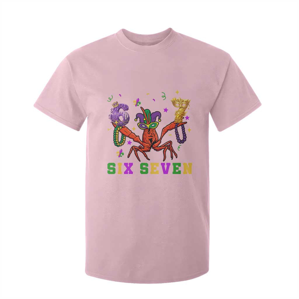 Funny 67 Crawfish Mardi Gras T Shirt For Kid Six Seven Meme TS12 Light Pink Print Your Wear