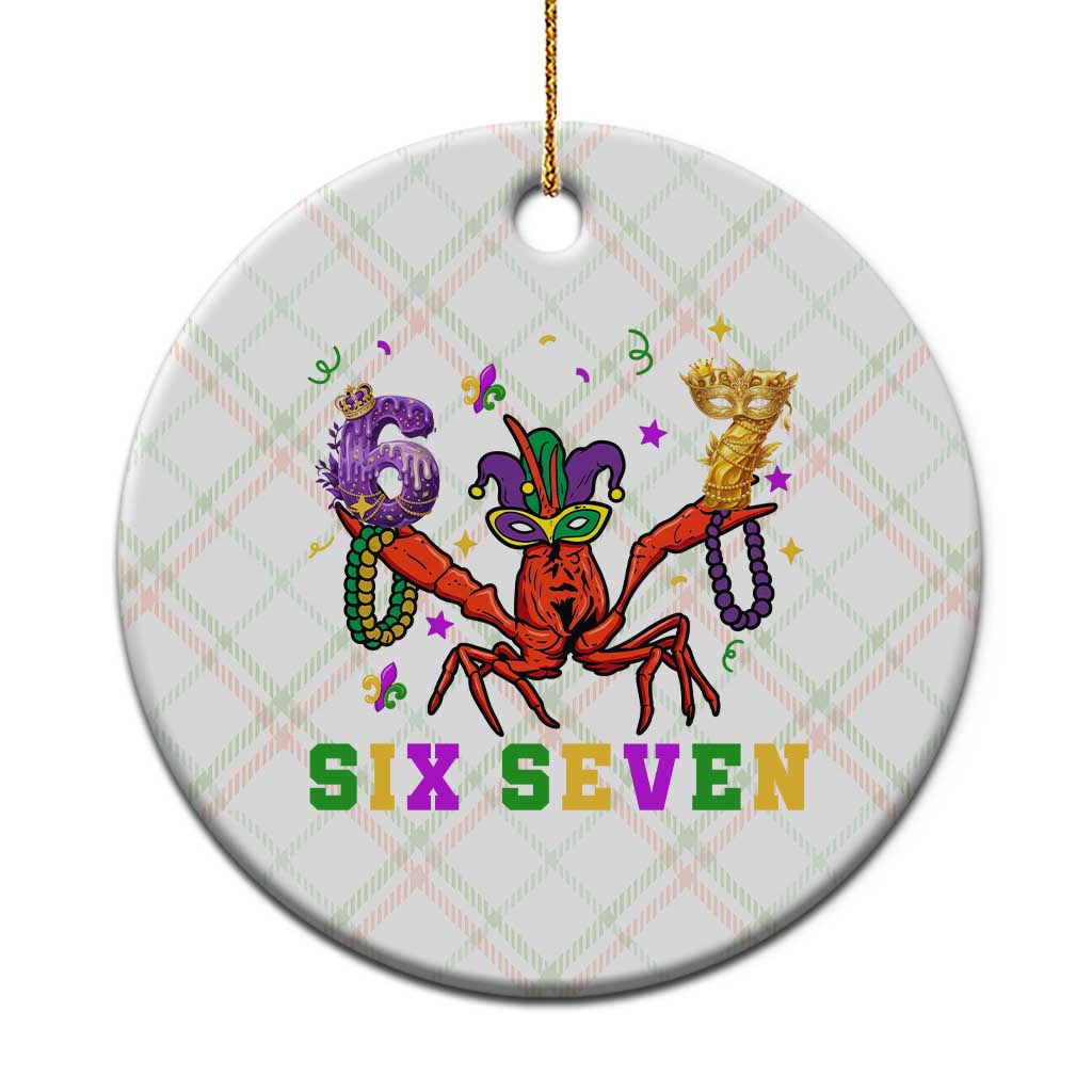 Funny 67 Crawfish Mardi Gras Ceramic Ornament Six Seven Meme TS12 1pc Christmas Plaid Print Your Wear