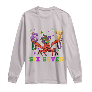 Funny 67 Crawfish Mardi Gras Long Sleeve Shirt Six Seven Meme TS12 Ice Gray Print Your Wear