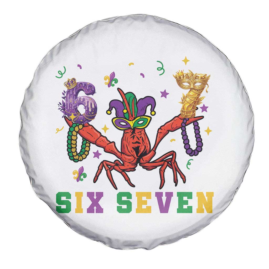 Funny 67 Crawfish Mardi Gras Spare Tire Cover Six Seven Meme TS12 Print Your Wear