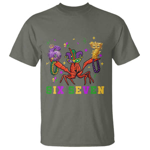 Funny 67 Crawfish Mardi Gras T Shirt Six Seven Meme TS12 Military Green Print Your Wear