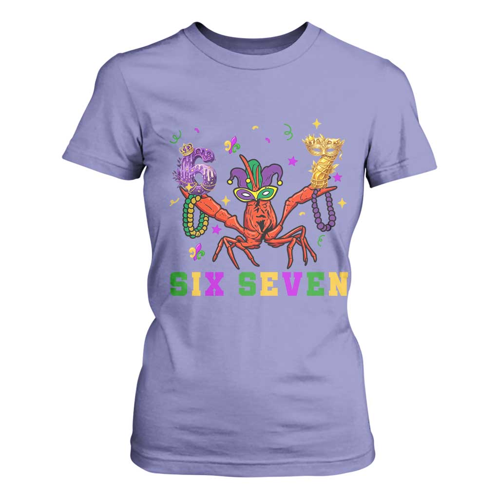 Funny 67 Crawfish Mardi Gras T Shirt For Women Six Seven Meme TS12 Violet Print Your Wear