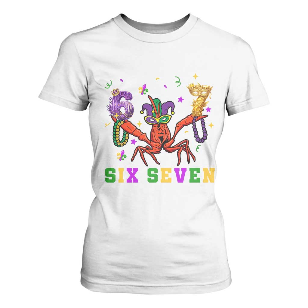 Funny 67 Crawfish Mardi Gras T Shirt For Women Six Seven Meme TS12 White Print Your Wear