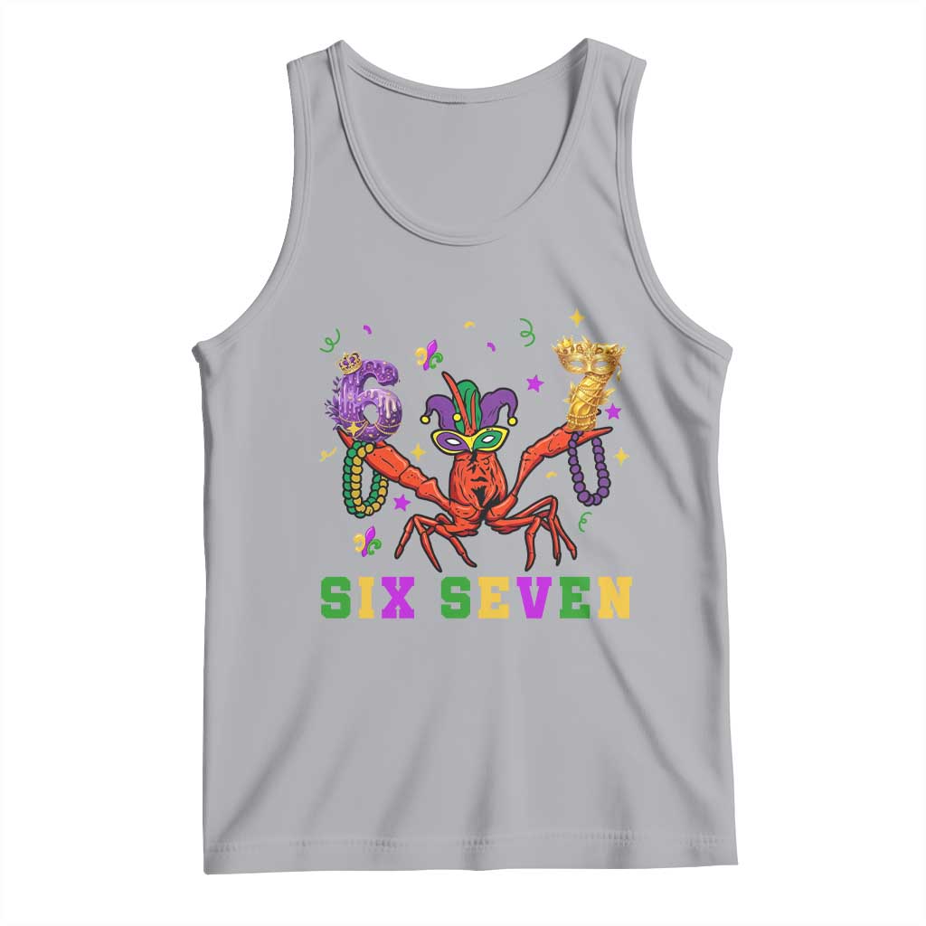 Funny 67 Crawfish Mardi Gras Tank Top Six Seven Meme TS12 Athletic Heather Print Your Wear
