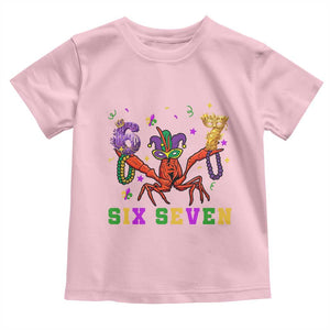 Funny 67 Crawfish Mardi Gras Toddler T Shirt Six Seven Meme TS12 Light Pink Print Your Wear