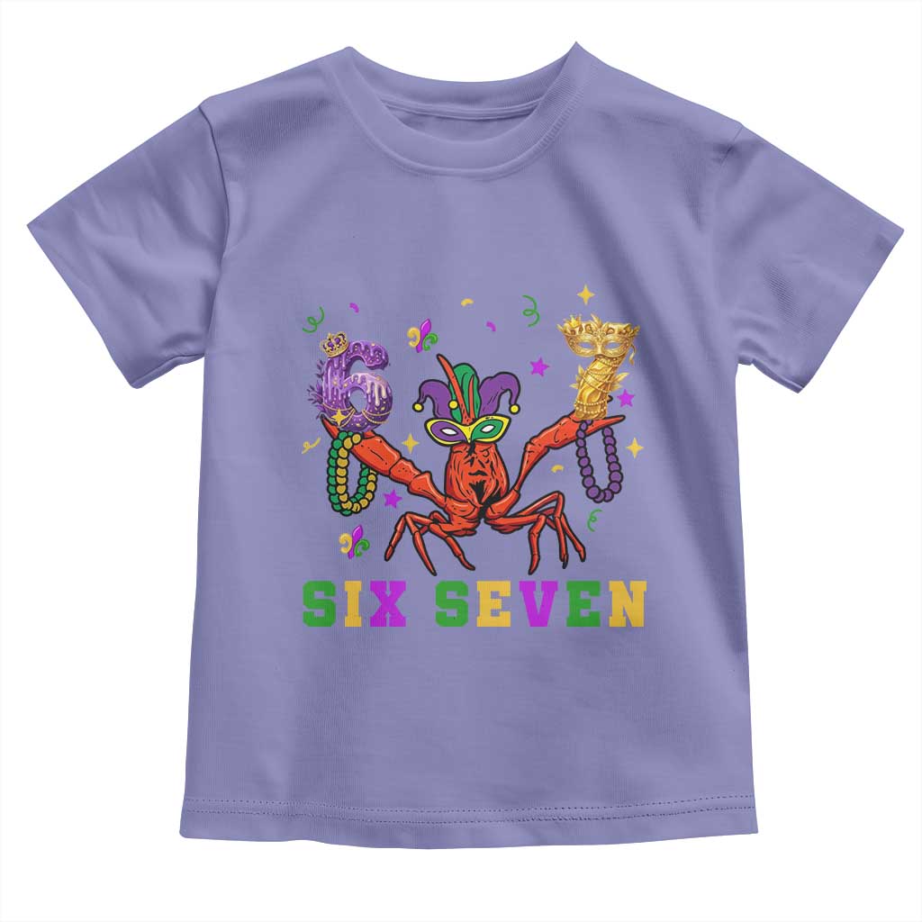 Funny 67 Crawfish Mardi Gras Toddler T Shirt Six Seven Meme TS12 Violet Print Your Wear