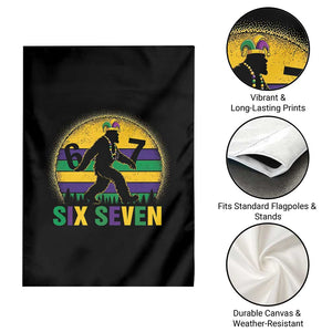 Funny Mardi Gras Bigfoot Garden Flag Six Seven Meme TS12 Print Your Wear