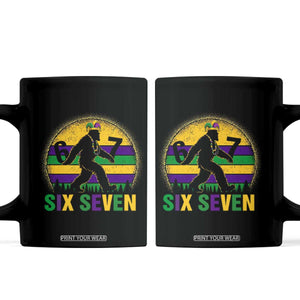 Funny Mardi Gras Bigfoot Coffee Mug Six Seven Meme TS12 Black Print Your Wear