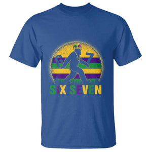 Funny Mardi Gras Bigfoot T Shirt Six Seven Meme TS12 Royal Blue Print Your Wear
