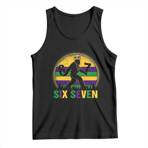Funny Mardi Gras Bigfoot Tank Top Six Seven Meme TS12 Black Print Your Wear