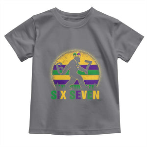 Funny Mardi Gras Bigfoot Toddler T Shirt Six Seven Meme TS12 Charcoal Print Your Wear