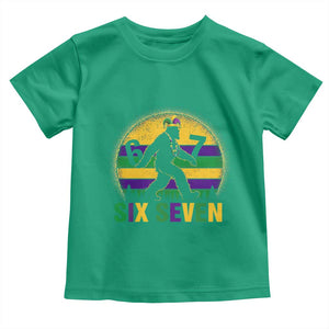 Funny Mardi Gras Bigfoot Toddler T Shirt Six Seven Meme TS12 Irish Green Print Your Wear
