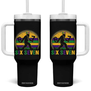 Funny Mardi Gras Bigfoot Tumbler With Handle Six Seven Meme TS12 One Size: 40 oz Black Print Your Wear