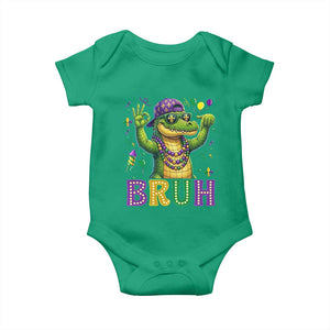 Mardi Gras Mardigator Alligator Six Seven Bruh Meme Baby Onesie TS12 Irish Green Print Your Wear