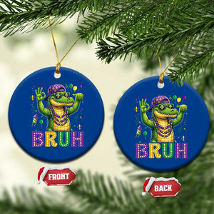 Mardi Gras Mardigator Alligator Six Seven Bruh Meme Ceramic Ornament TS12 1pc Blue Print Your Wear