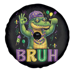 Mardi Gras Mardigator Alligator Six Seven Bruh Meme Spare Tire Cover TS12 Print Your Wear
