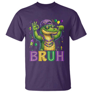 Mardi Gras Mardigator Alligator Six Seven Bruh Meme T Shirt TS12 Purple Print Your Wear