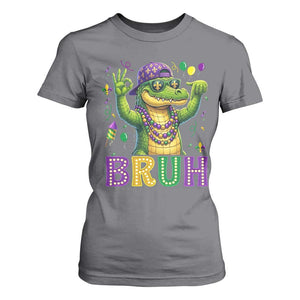 Mardi Gras Mardigator Alligator Six Seven Bruh Meme T Shirt For Women TS12 Charcoal Print Your Wear