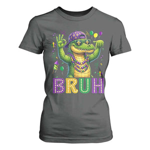 Mardi Gras Mardigator Alligator Six Seven Bruh Meme T Shirt For Women TS12 Dark Heather Print Your Wear