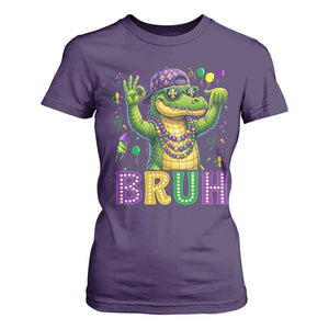 Mardi Gras Mardigator Alligator Six Seven Bruh Meme T Shirt For Women TS12 Purple Print Your Wear